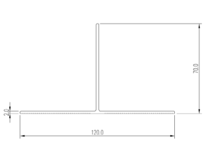 Profil aluminiowy elewacji wentylowanej BSP