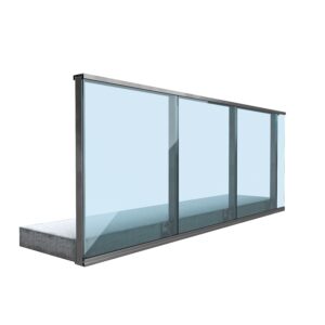 System balustrad aluminiowych BSP KB wypełnienie szklane, HPL