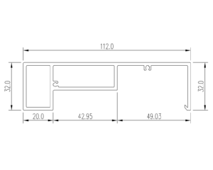 Pochwyt dwuczęściowy P-03 do systemowej balustrady BSP KB